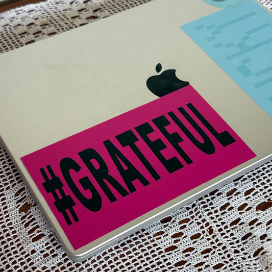 #GRATEFUL laptop sticker